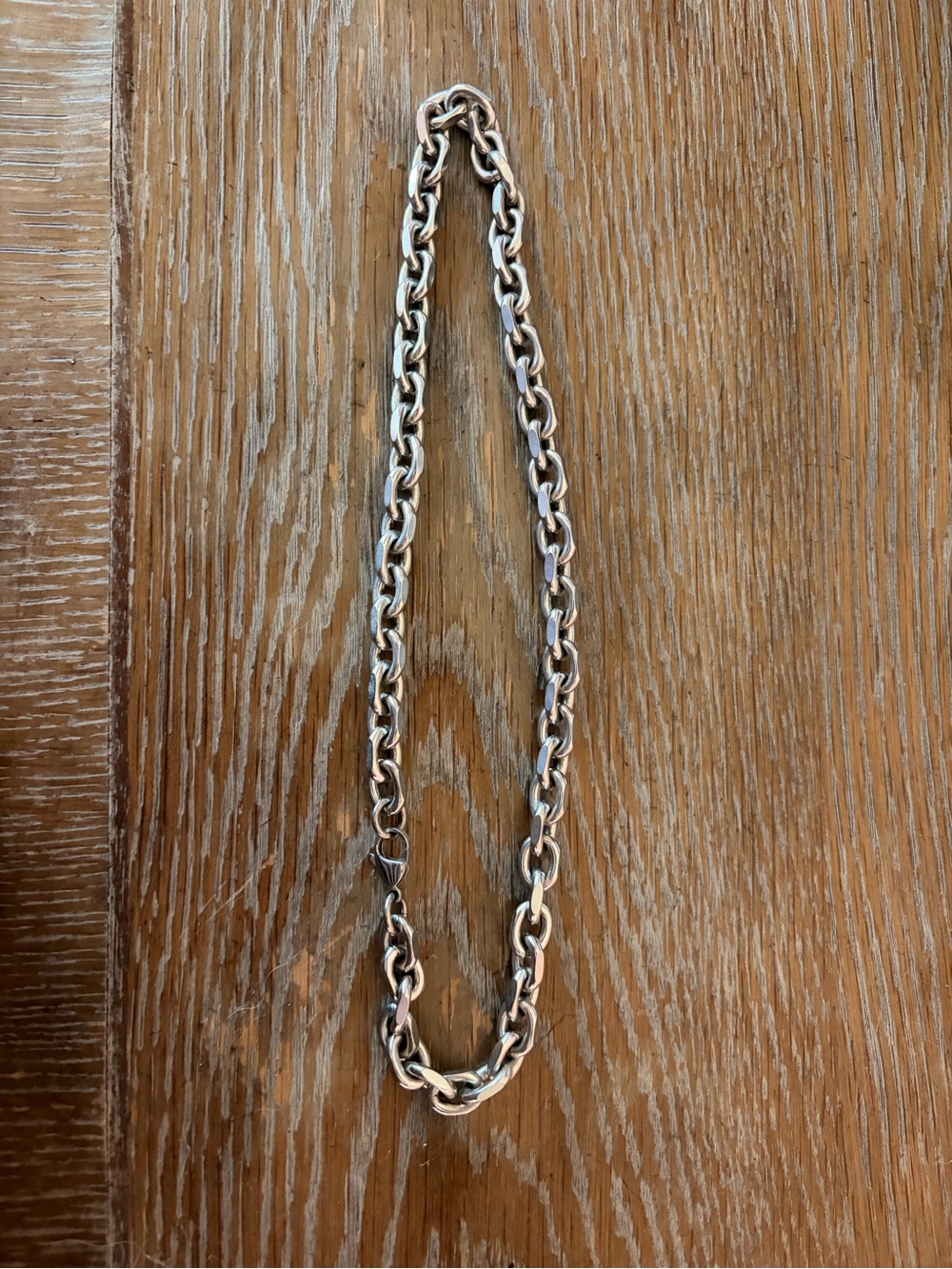 Silver Men's Chain Necklace - Classic Link Style